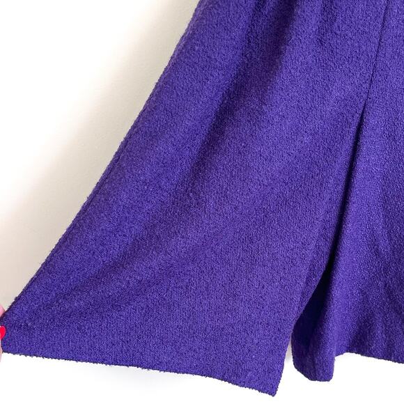 Vintage Boston Traveler Womens Gauchos Size 9-10 Purple Wide Leg Retro Culattes - Picture 6 of 9